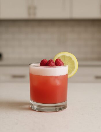 Raspberry vodka sour