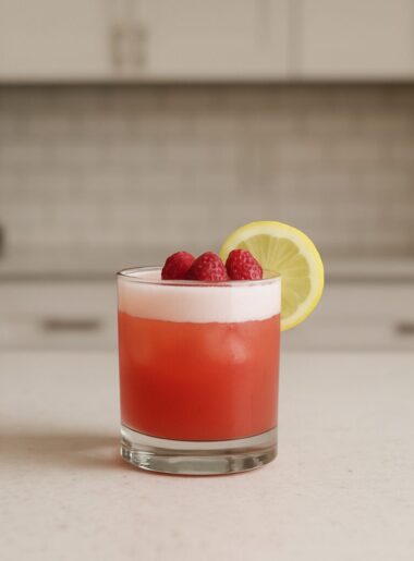 Raspberry vodka sour